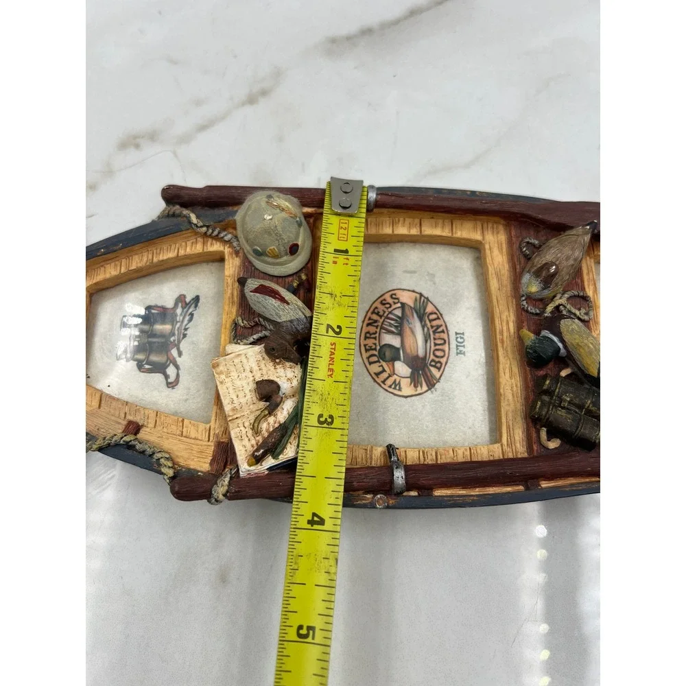 Figi Graphics Wilderness Bound Boat Photo Frame Rustic Duck Hunting Lodge Decor